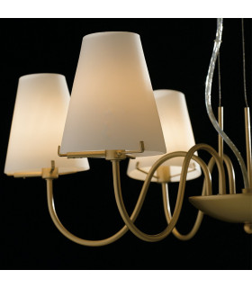 CANTO 6 Light Chandeliers with Shades Gold 65.6x22.6cm-2