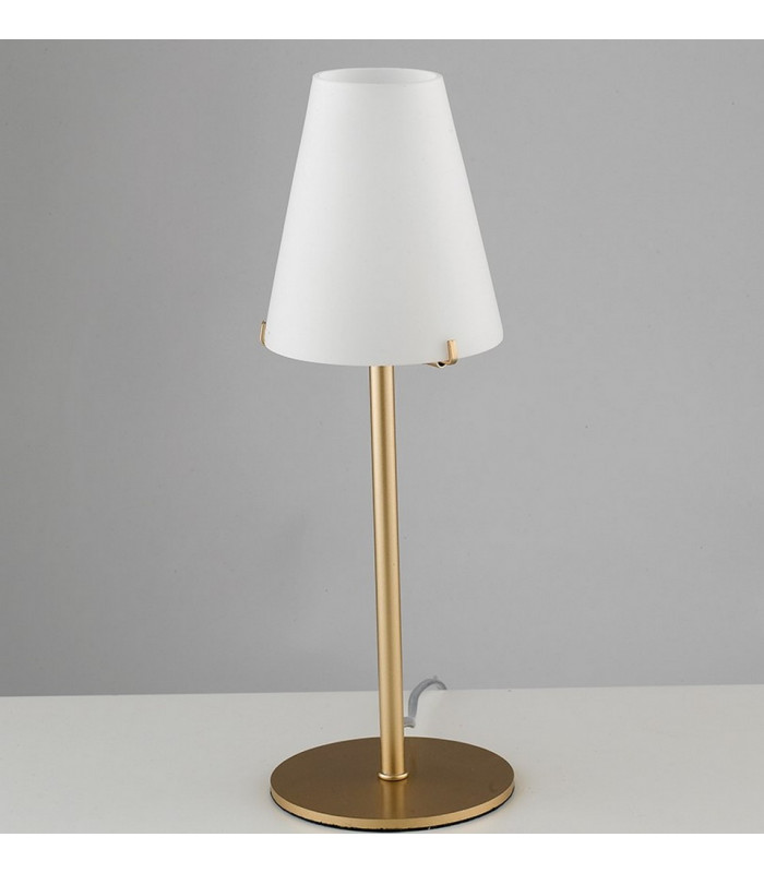 CANTO Table Lamp with Round Tapered Shade Gold 12x35cm-2
