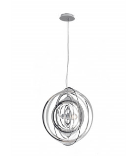 CLUB Spherical Pendant Ceiling Light Chrome 50cm-1
