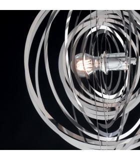 CLUB Spherical Pendant Ceiling Light Chrome 50cm-2