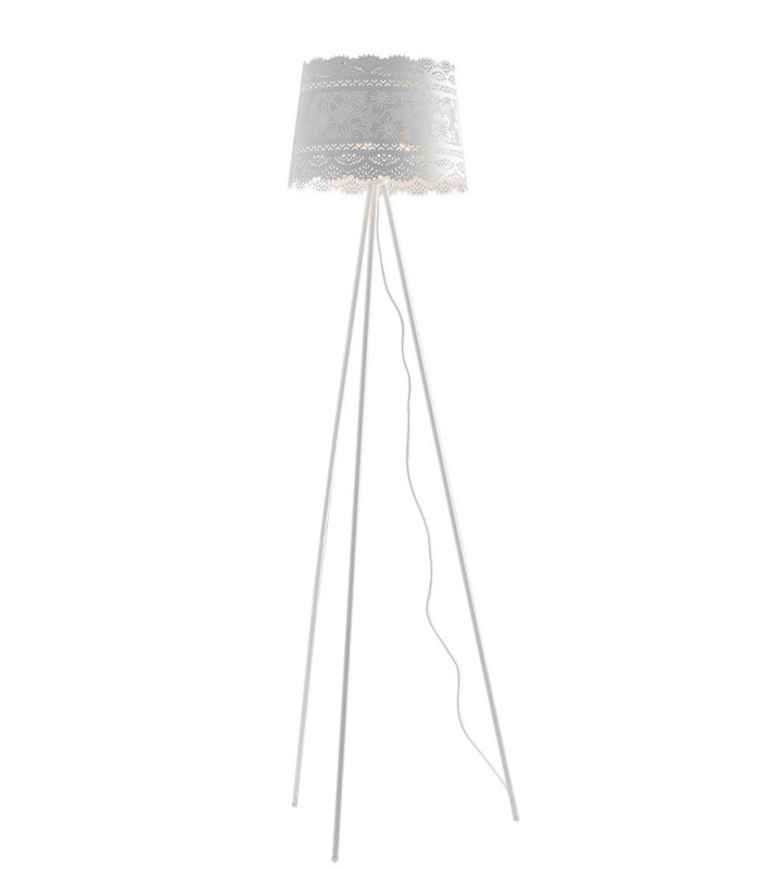 CLUNY 3 Light Tripod Floor Lamp White 40x168cm