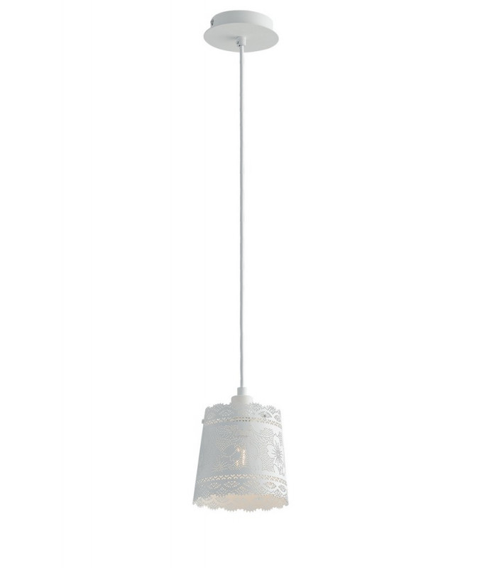 CLUNY Dome Pendant Ceiling Light White 14x14cm