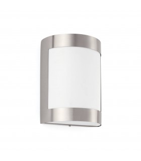 1 Light Outdoor Wall Light Matt Nickel IP54, E27 - 1