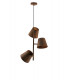 COLT 3 Light Multi Arm Pendant Ceiling Light Rust 51x59.5cm