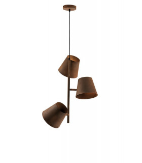 COLT 3 Light Multi Arm Pendant Ceiling Light Rust 51x59.5cm