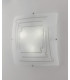 CONCEPT 2 Light Patterned Glass Flush Ceiling Light White 30x30cm-4