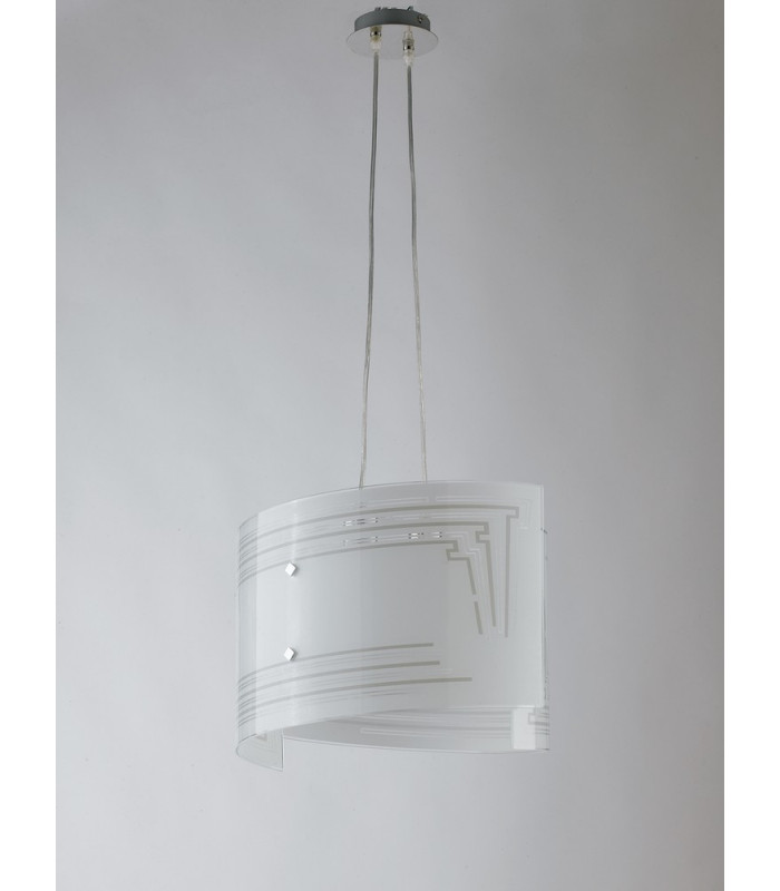 CONCEPT 2 Light Pendant Ceiling Light White 45x33cm-2