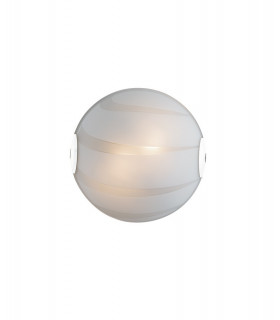 2 Light Flush Ceiling Light Glass White 30cm-1