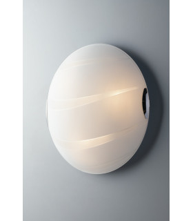 2 Light Flush Ceiling Light Glass White 30cm-2
