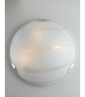 4 Light Flush Ceiling Light Glass White 50cm-2