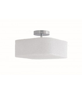 DEA Cylindrical Semi Flush Ceiling Light White 32x32x25cm