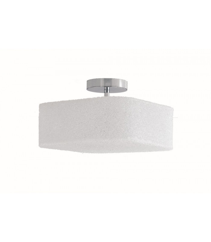 DEA Cylindrical Semi Flush Ceiling Light White 32x32x25cm