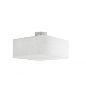 DEA Cylindrical Semi Flush Ceiling Light White 42x42x25cm