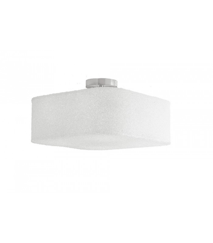 DEA Cylindrical Semi Flush Ceiling Light White 42x42x25cm