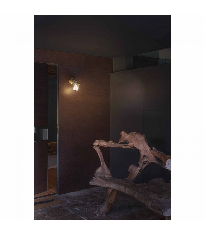 1 Light Outdoor Wall Lantern Brass IP44, E27 - 2
