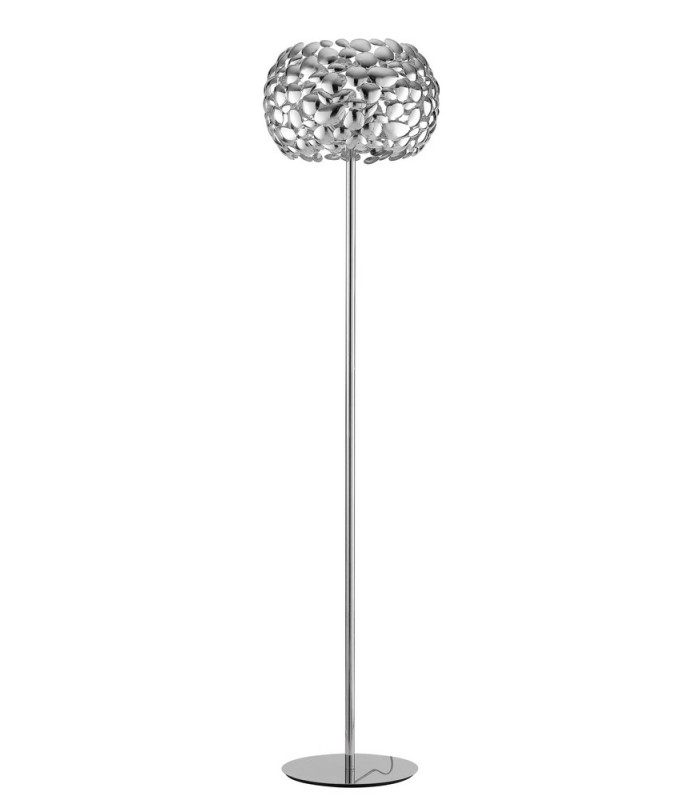 DIONISO 3 Light Floor Lamp Chrome 40x163cm