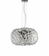 DIONISO 3 Light Pendant Ceiling Light Chrome 48x25cm
