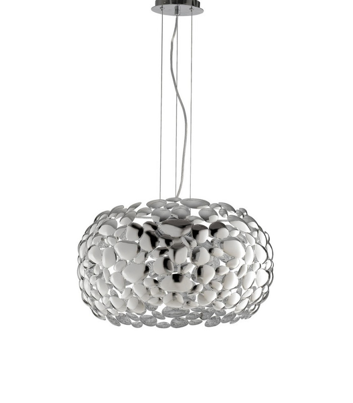 DIONISO 3 Light Pendant Ceiling Light Chrome 48x25cm