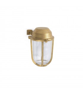 1 Light Outdoor Wall Lantern Brass IP44, E27 - 2
