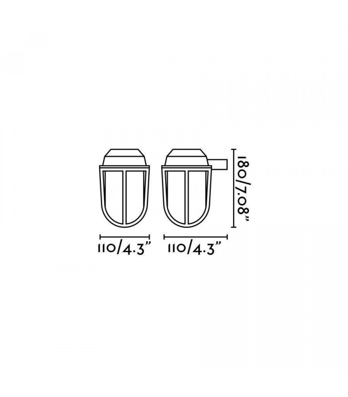 1 Light Outdoor Wall Lantern Brass IP44, E27 - 3