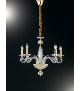 EPOQUE 5 Light Chandeliers Gold Crystal 65x52cm