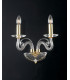 EPOQUE Twin 2 Light Candle Wall Light Gold Crystal 36x31x23cm