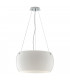 EQUATORE 3 Light Cylindrical Pendant Ceiling Light White 40x20cm