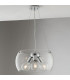 EQUATORE 3 Light Cylindrical Pendant Ceiling Light Transparent 40x20cm-1