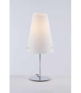 ERMES Table Lamp with Round Tapered Shade White black 31x65cm