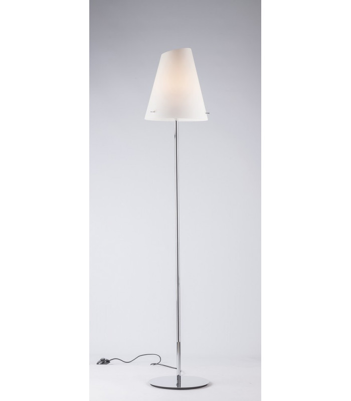 ERMES Floor Lamp with Tapered Shade White black 31x165cm-2