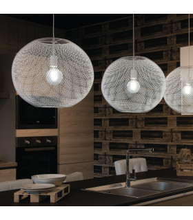 ESEDRA Dome Pendant Ceiling Light White 50x39cm-2