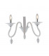 ESTEFAN Twin 2 Light Candle Wall Light White 39x29x23cm