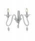 ESTEFAN Twin 2 Light Candle Wall Light Transparent 39x29x23cm