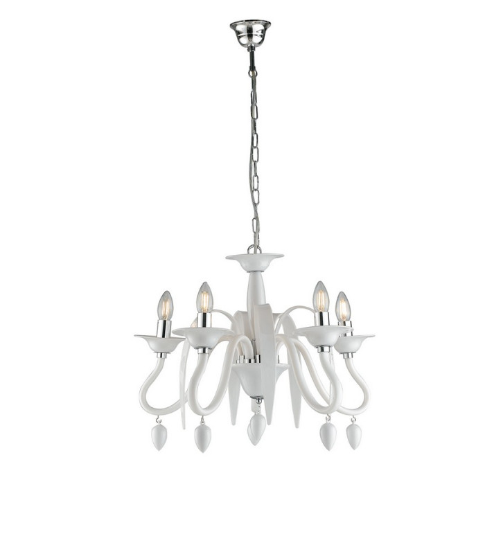 ESTEFAN 5 Light Chandeliers White 53x45.5cm-1
