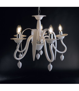 ESTEFAN 5 Light Chandeliers White 53x45.5cm-2