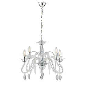 ESTEFAN 5 Light Chandeliers Transparent 53x45.5cm