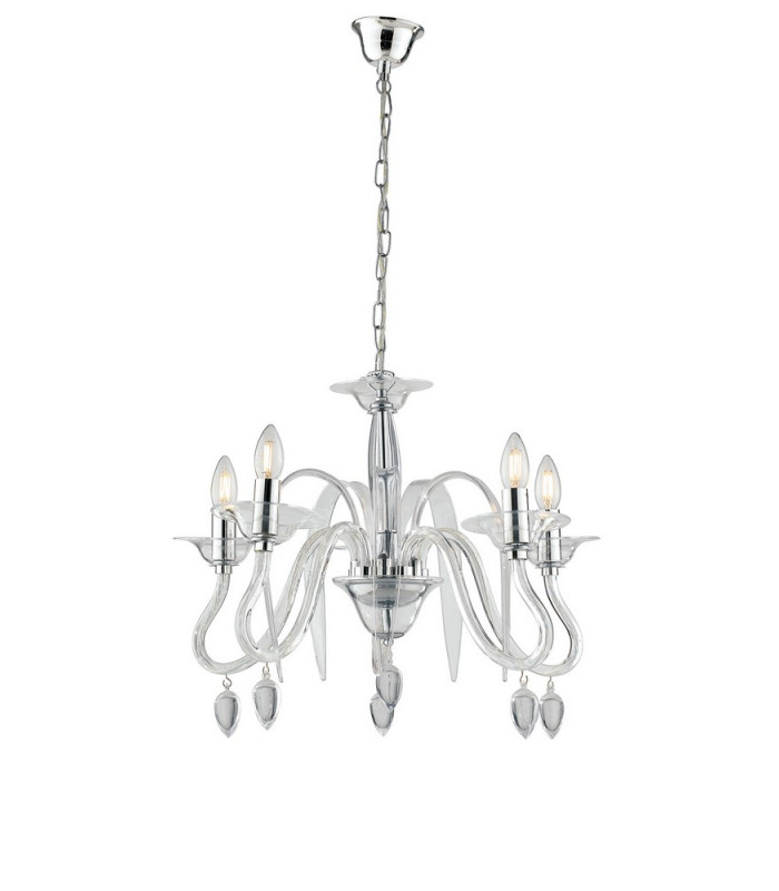 ESTEFAN 5 Light Chandeliers Transparent 53x45.5cm