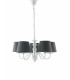FAVOLA 5 Light Chandeliers with Shades White Fabric 56x30cm