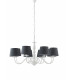 FAVOLA 8 Light Chandeliers with Shades White Fabric 79.3x30cm