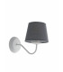 FAVOLA Wall Lamp with Shade White Fabric 28x21cm-2