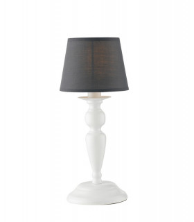 FAVOLA Table Lamp with Round Tapered Shade White Fabric 16x37cm-1