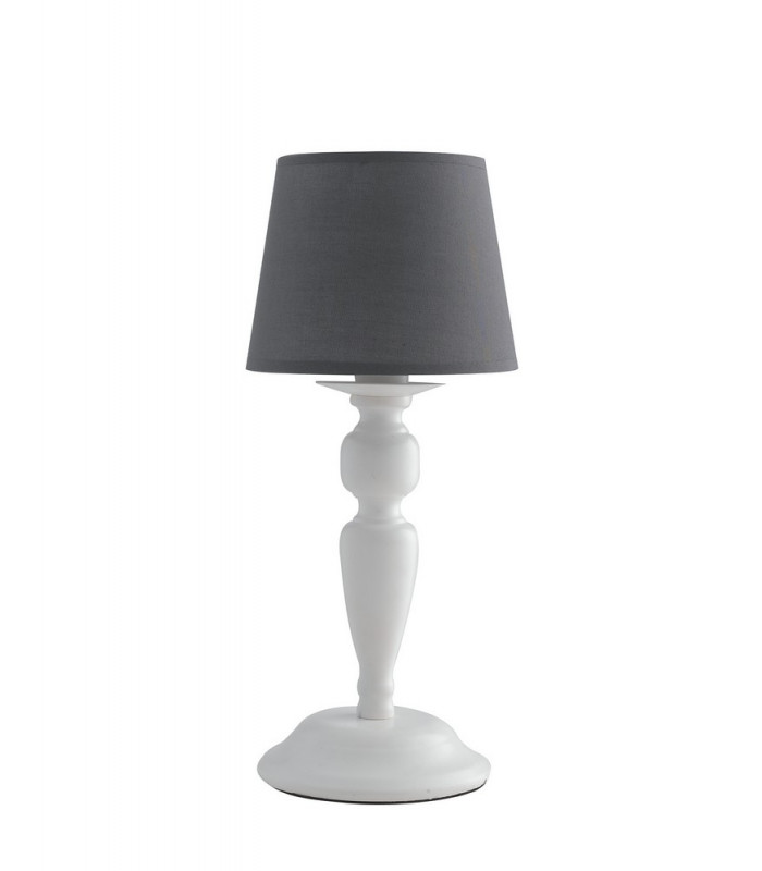 FAVOLA Table Lamp with Round Tapered Shade White Fabric 16x37cm-2