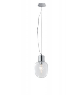 FELLINS Globe Pendant Ceiling Light Chrome 18x22cm