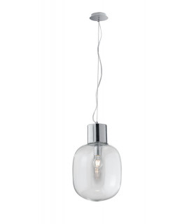 FELLINS Globe Pendant Ceiling Light Chrome 30x34.6cm