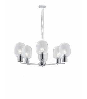 FELLINS 6 Light Multi Arm Pendant Ceiling Light Chrome 98x34.6cm-1