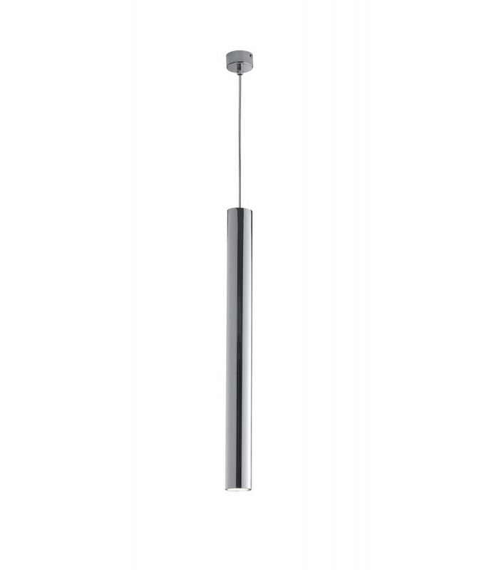 FLUKE Slim Pendant Ceiling Light Chrome 5.5x60cm