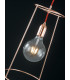 FRIDA Wire Frame Pendant Ceiling Light Pink Gold 25x42.5cm-2