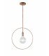 FRIDA Wire Frame Pendant Ceiling Light Pink Gold 40cm