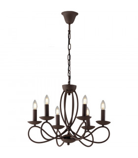 GINEVRA 6 Light Chandeliers Corten 56x42cm-1