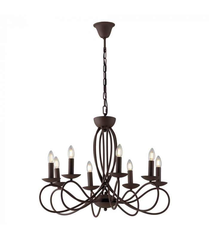 GINEVRA 8 Light Chandeliers Corten 70x42cm